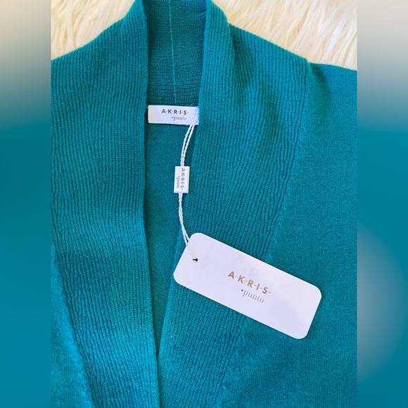 NWT Akris Punto Emerald Green Cardigan - Picture 4 of 4